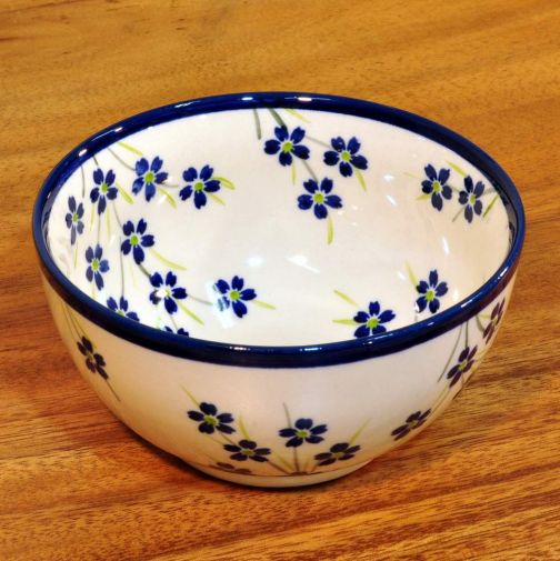 Bunzlau ceramic 0,45L muesli rice bowl 14x7,1cm decor 1244A