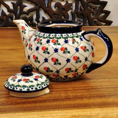 Bunzlau ceramic teapot Millena 1,25 litre in decor 063R