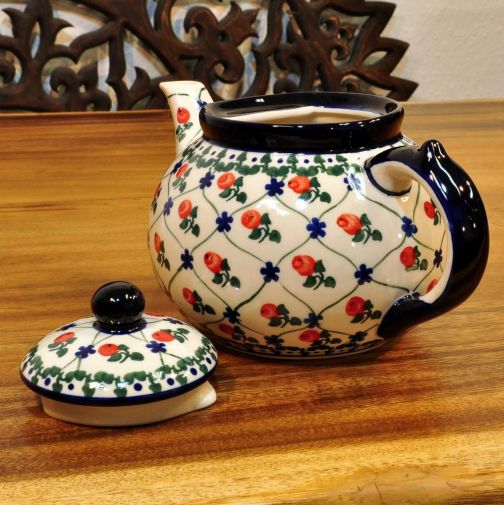 Bunzlau Keramik Teekanne Millena 1,25 Liter im Dekor 063R
