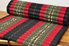 Thai yoga mat to roll black-red elephants 200x106cm