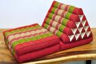 Thai Triangle Cushion Flowers Red Green 3 Mats XL