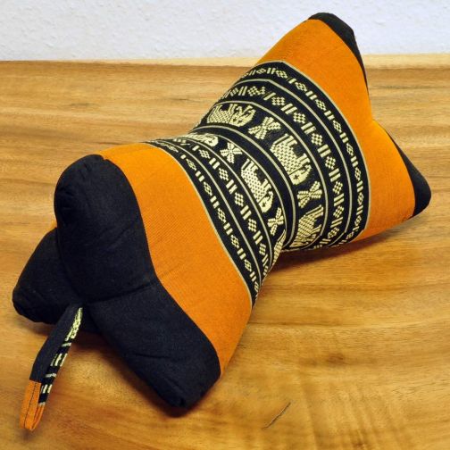 Thai Pillow Neck Pillow Star Shape Elephant Black Orange