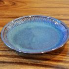 Round plate ceramic 17cm Thai design violet blue