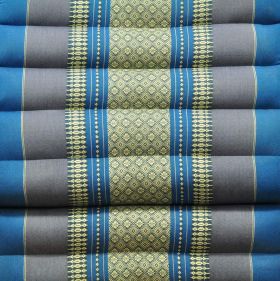 Thai triangle cushion blossoms blue grey 3 mats size L