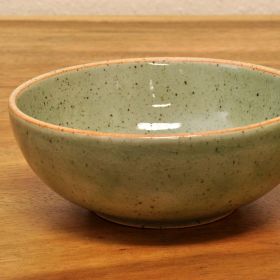 Small Ceramic Sauce Bowl from Thailand 13 cm Green