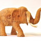 Holz Elefant Thai Deko natur hell 8 cm hoch