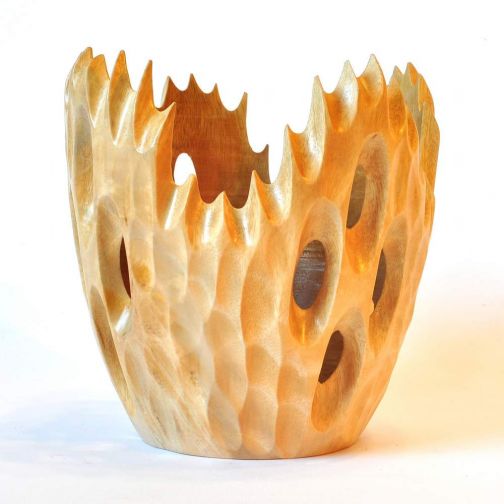 Vase lamp wood design eye-catching 18x18cm