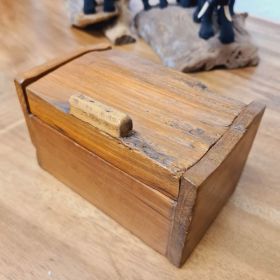Vintage box teak wood massive