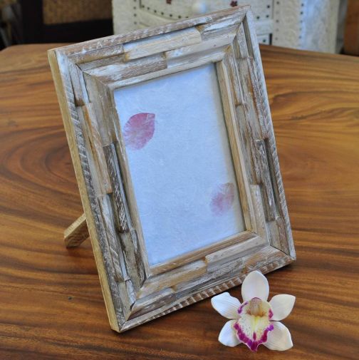 Real Wood Picture Frame Shabby Chic 26x21cm