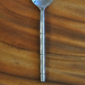 Appetizer spoon stainless steel bamboo design