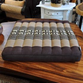 Pillows Thai seat cushion elephants brown 50x50cm