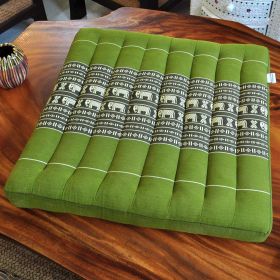Pillow Thai seat cushion elephant green 50x50cm