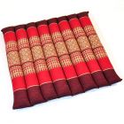 Thai seat cushion mat flowers red 35x35x4cm without retaining cord