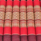 Kissen Thai Sitzkissen Matte Blüten Rot 35x35cm ohne Band