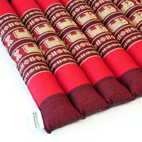 Thai Seat Cushion Mat Elephants Red 35x35cm without retaining cord