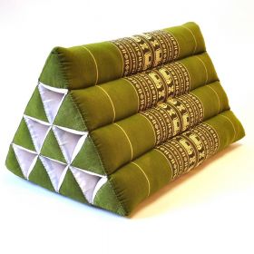 Pillow Thai triangle cushion elephant green 50x35x30cm