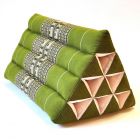 Pillow Thai triangle cushion elephant green 50x35x30cm
