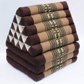 Pillows Thai triangle cushion elephants brown 3 mats