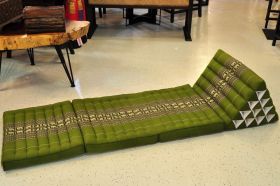 Pillows Thai triangle cushion elephant green 3 mats XL