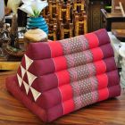 Pillows Thai triangle cushion flowers red 1 mat