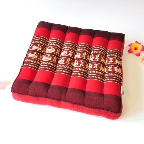 Thai pillows cushion for Meditation elephant red 36x36x6cm