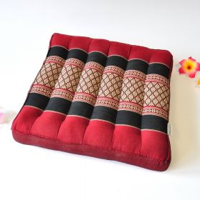 Pillow Thai seat cushion meditation red black flowers...