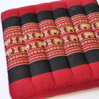 Pillow Thai seat cushion elephants red-black 36x36x6cm
