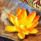 Water lily Lotus artificial flower orange 8cm