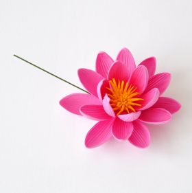 Water lily Lotus artificial flower pink 8cm