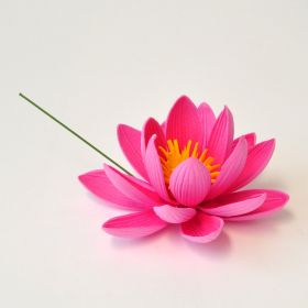 Wasserlilie Blüte Lotus Kunstblume Pink 8cm