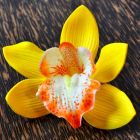 Flowers artificial orchid yellow-red